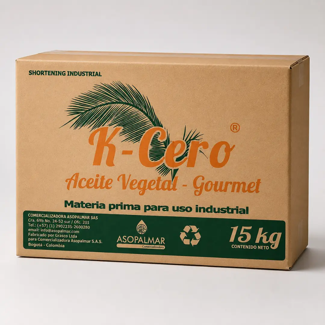 K-Cero Aceite Vegetal Gourmet, caja cartón 15 kilos